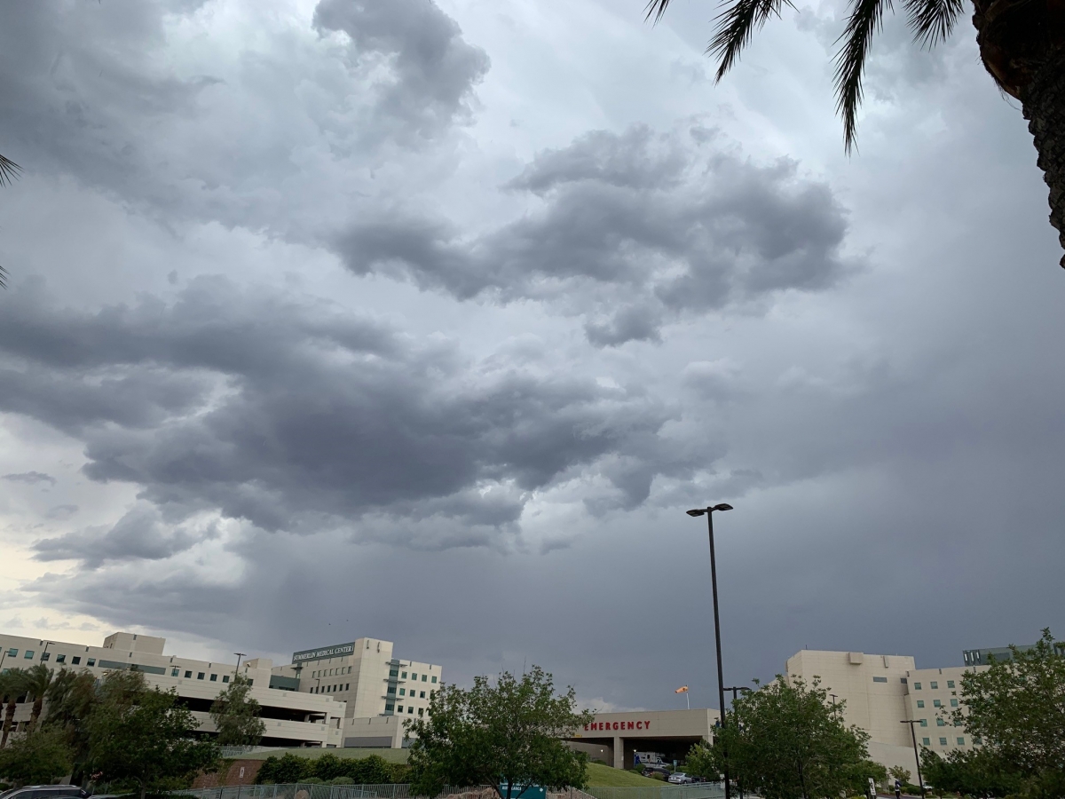 Dark and cloudy sky
