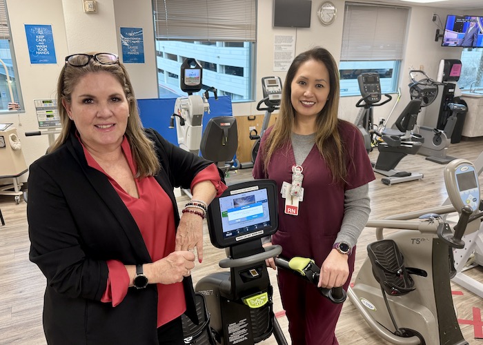 Diane Friedman and Ellie, a cardiac rehab nurse
