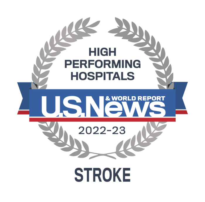 US News high performing stroke logo