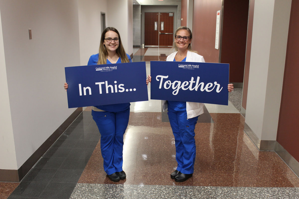 Janine Jones, RN, IMC Director at Centennial Hills Hospital, and her daughter, Katie Liuzza, BSN, RN