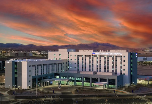 West Henderson Hospital at dusk