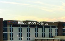 Henderson Hospital exterior shot of building.