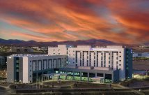 West Henderson Hospital at dusk
