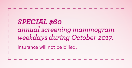 $60 Mammogram Screenings